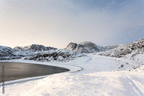 Norway, Finnmark, Ytre Sortvik , Scenic view of landscape photo