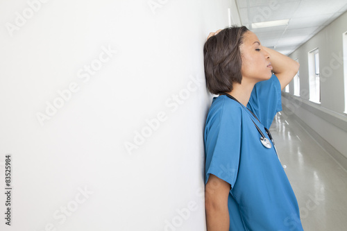 Doctor in hospital corridor