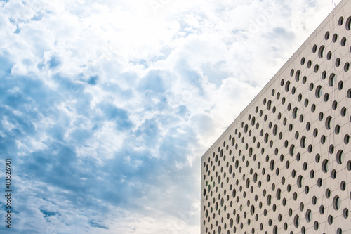 modern business building against blue sky