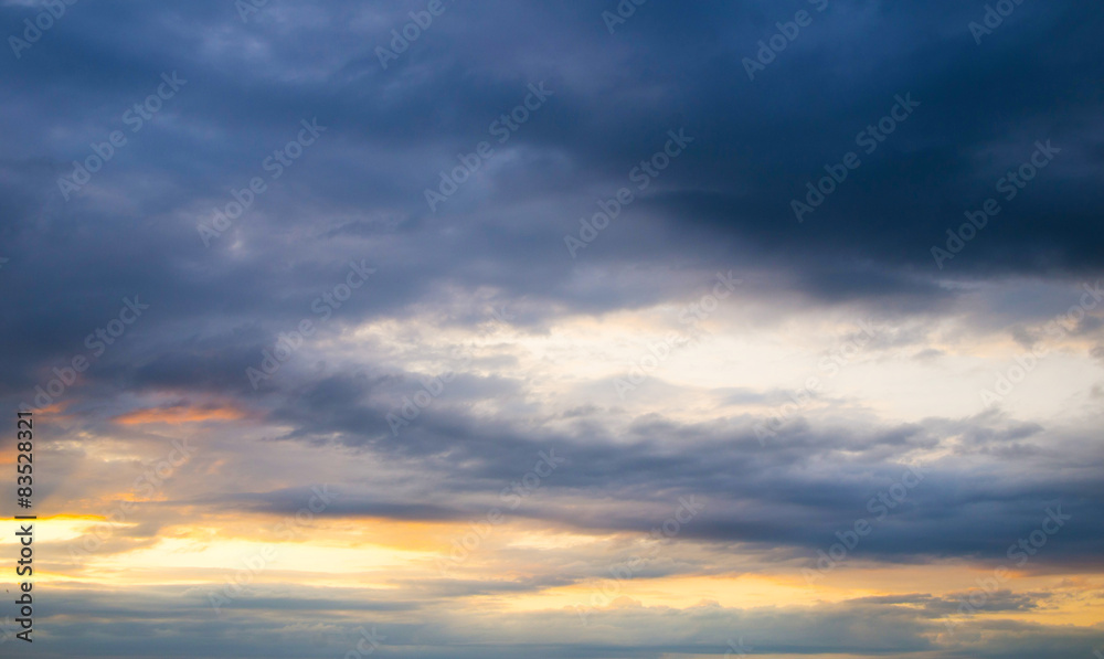 Fototapeta premium sky with clouds and sun