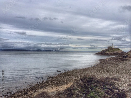 UK, Wales, Mumbles lighthouse  photo