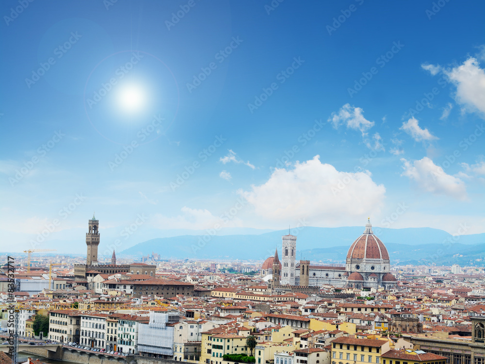 Florence panorama with Palazzo Vecchio and Santa Maria del Fiore