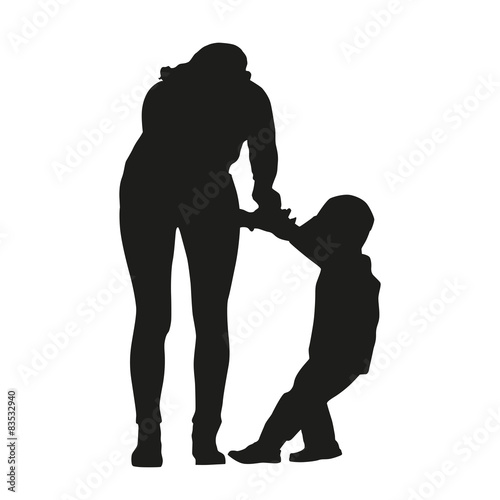Mother is in a dispute with a child