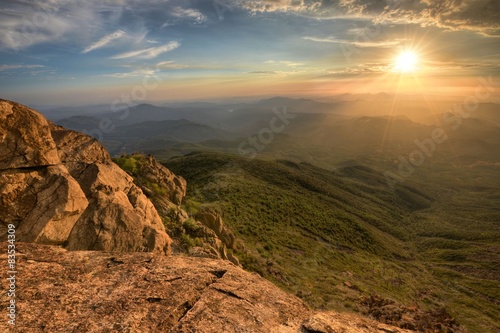 USA, California, Rancho Cuyamaca State Park, San Diego County, Sunset from Cuyamaca Mountain photo