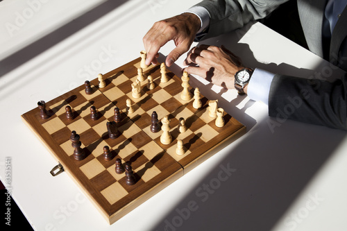 Man playing chess photo