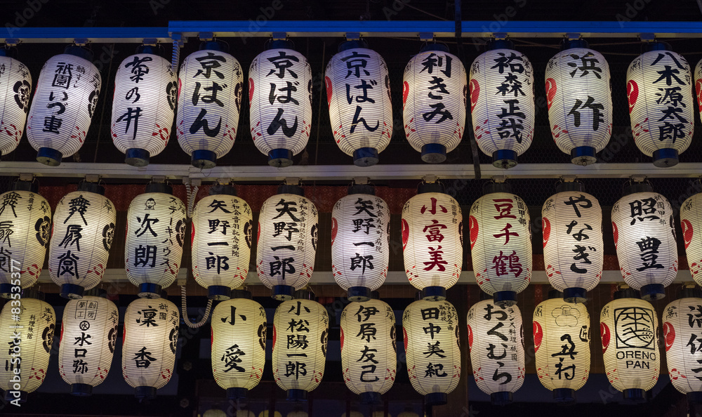Japanese temple lanterns