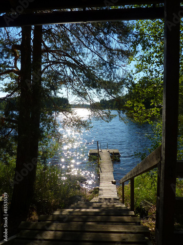 Finland, Savonia, Mikkeli, One of thousand lakes in summer photo
