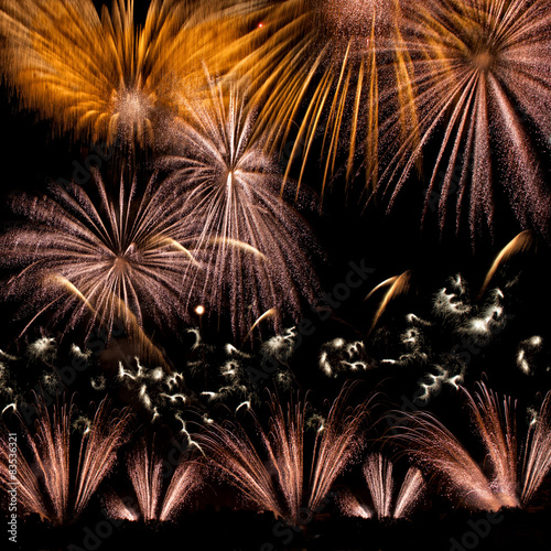 Malta, Fireworks exploding in black sky
