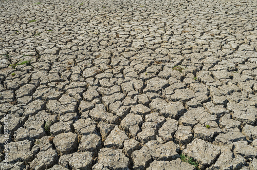 Drought parched soil