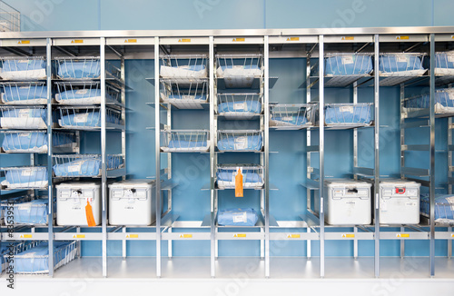 UK, Scotland, Storage Room with medical equipment photo