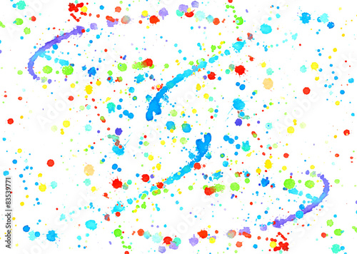 Multicolored watercolor splash blot
