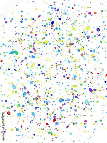 Multicolored watercolor splash blot