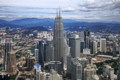 Aerial View of Kuala Lumpur & Petronas Towers, Malaysia #83540183
