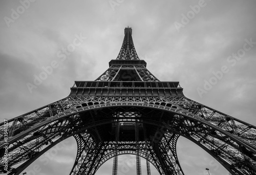 Low angle view of Eiffel Tower, Paris, France #83540327
