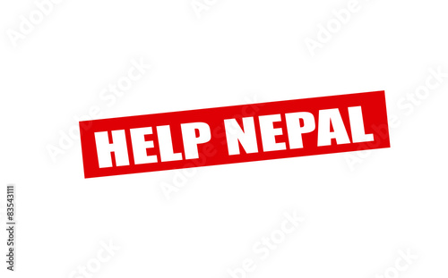 Rubber stamp with text help Nepal inside, vector illustration