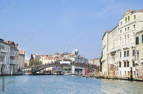 Ponte dell Accademia in Venice and grand canal in Venice