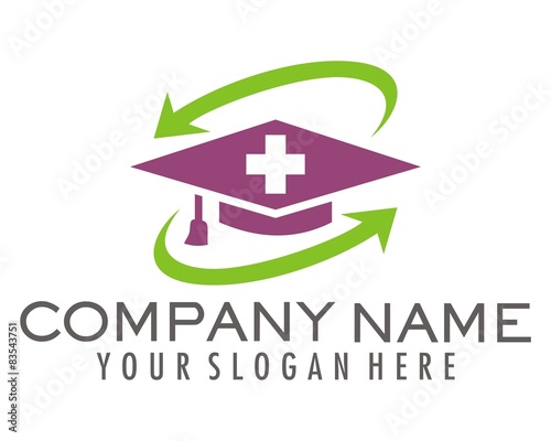 health medical gown purple symbol logo image vector