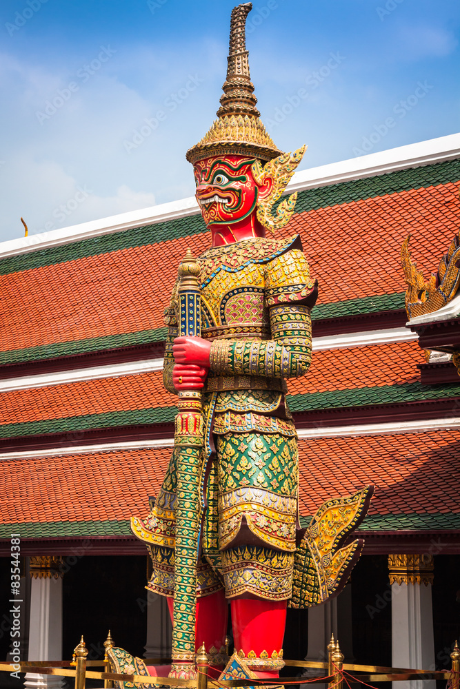 Fototapeta premium Demon Guardian Wat Phra Kaew Grand Palace Bangkok