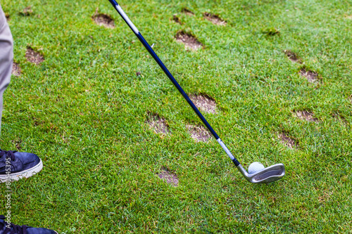 Divot on the fairway