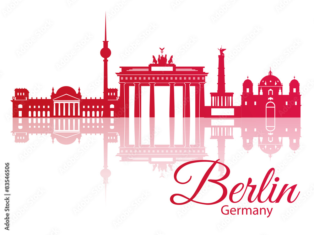 Vector silhouette of Berlin, Germany Vector silhouette of Berlin, Germany