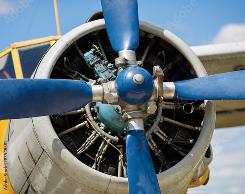 Airplane propeller close-up
