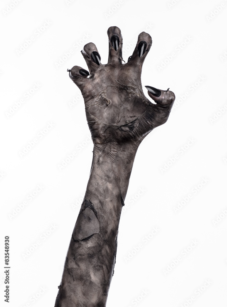 Fototapeta premium black hand of death, walking dead, zombie theme, zombie hands