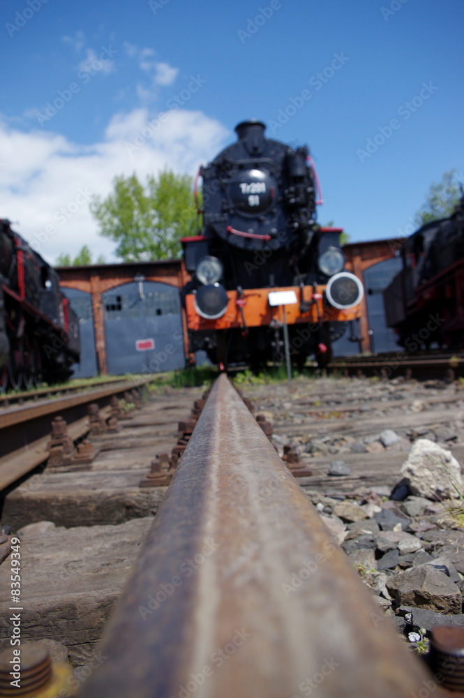 Fototapeta premium zabytkowa lokomotywa parowa