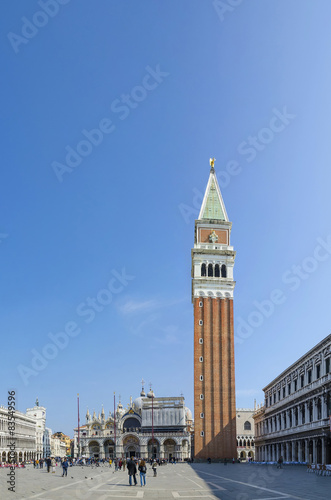 San Marco square with Campanile, Venice, Italy, vertical © zefart