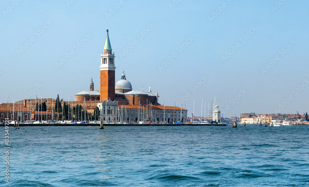 Panoramic view of Church of San Giorgio Maggiore in Venice