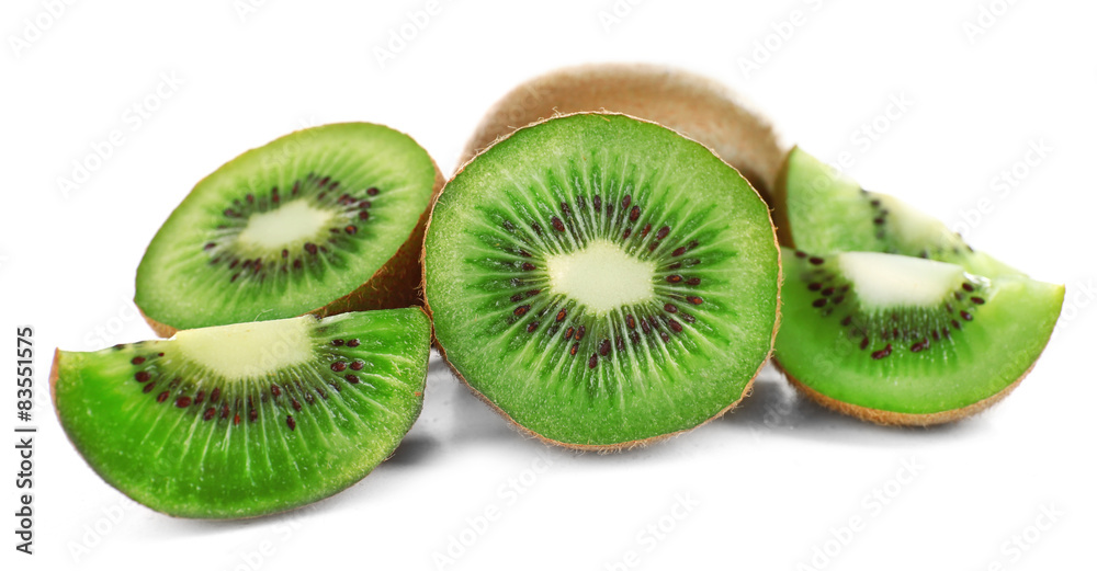 Fototapeta premium Juicy kiwi fruit isolated on white