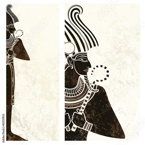 Vertical banner ,osiris ancient egypt flyer