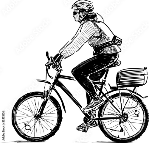 cyclist sketch