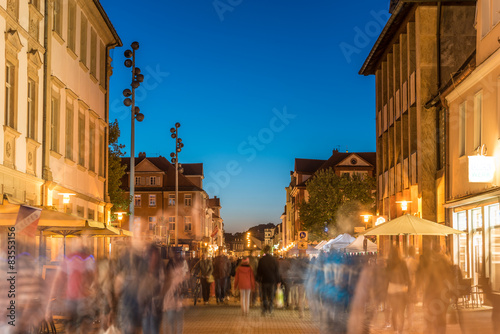 Fußgängerzone Erlangen bei Nacht