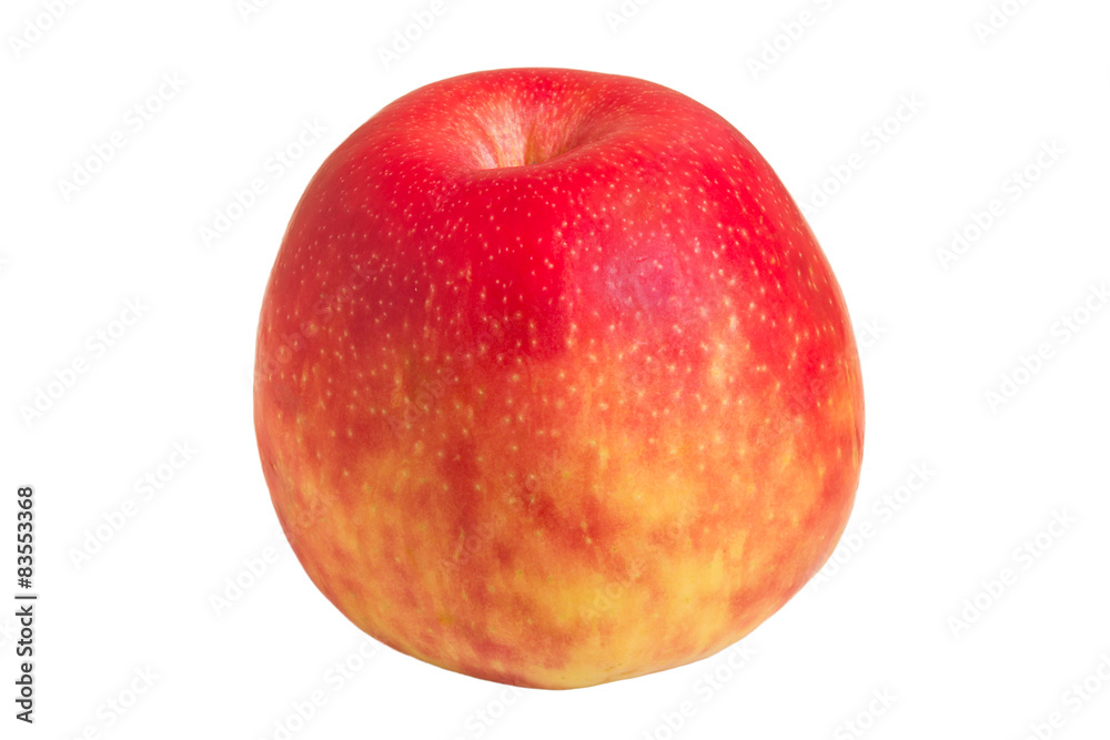 Close-up of a whole red apple, isolated on white background Close-up of a whole red apple, isolated on white background