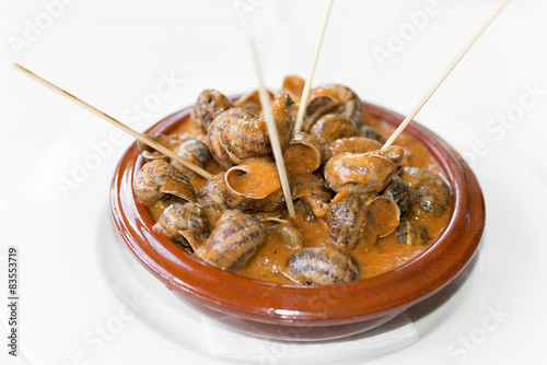 Snails in sauce photo