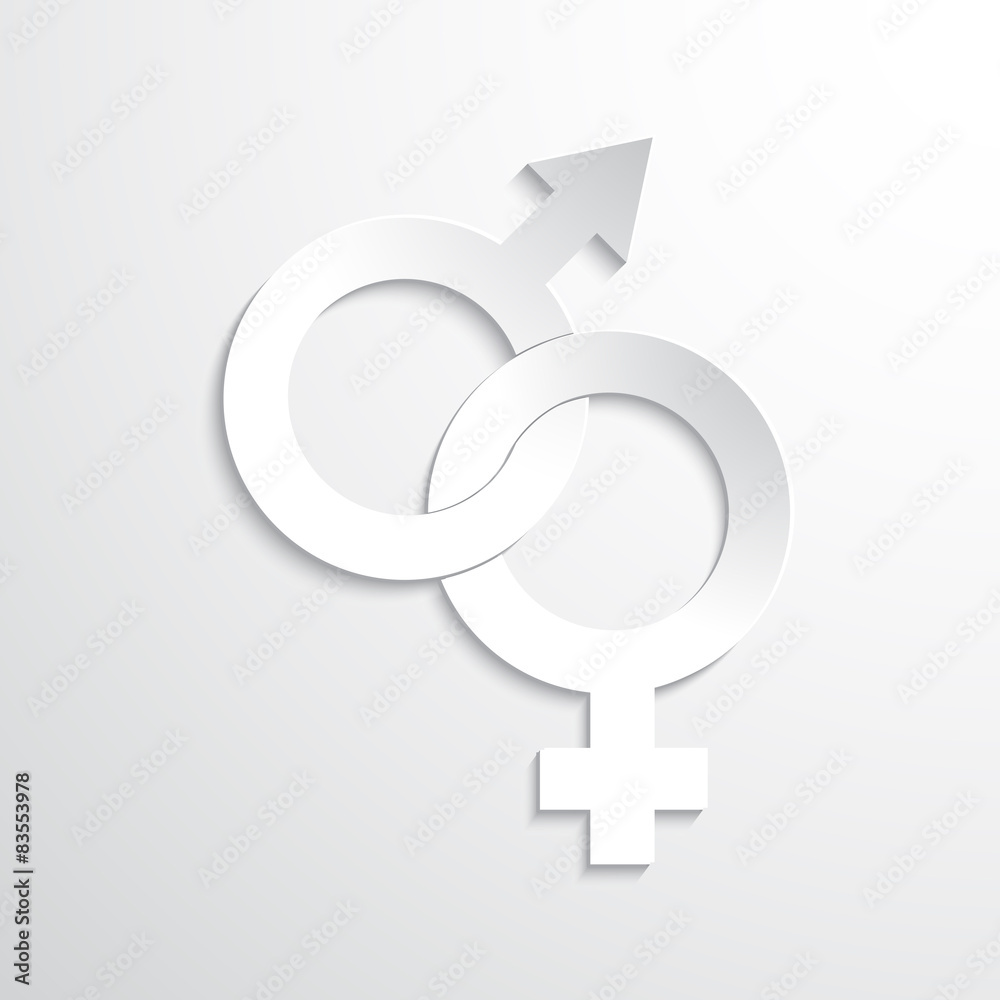 Vector Paper Gender Sign Vector Paper Gender Sign