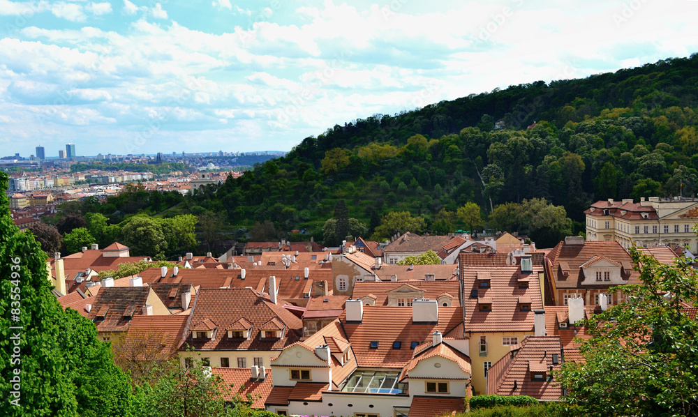 Urban landscape of Prague. 