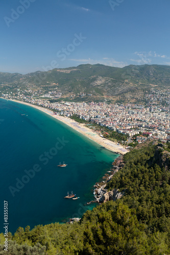 Alanya - the beach of Cleopatra . Alanya is one of most popular seaside resorts in Turkey