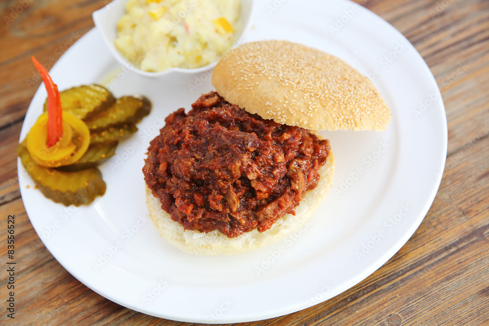 bbq pork rib burger bbq pork rib burger