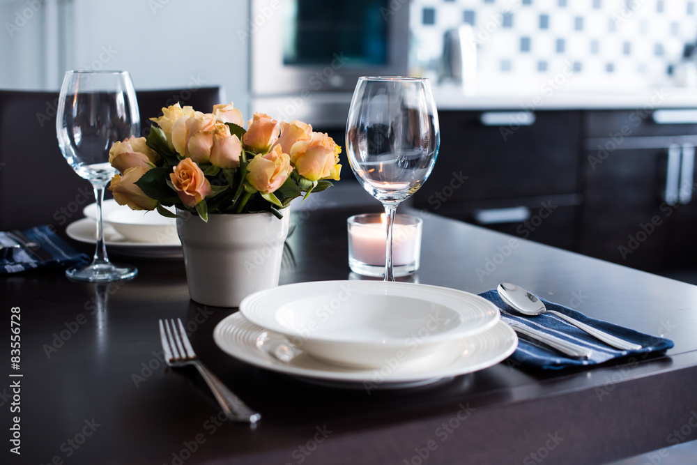 Fototapeta premium home table setting