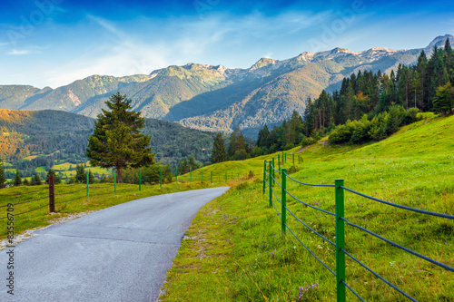 Colorful summer morning in the Triglav national park