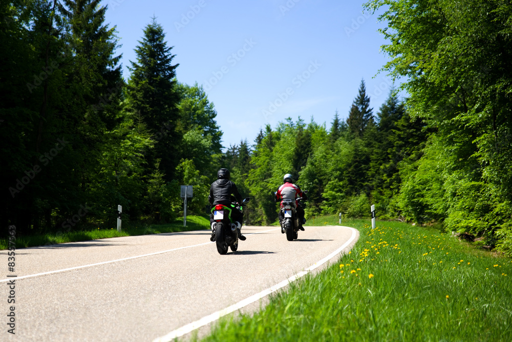 Motorradfahrer auf der Schwarzwaldhochstrasse