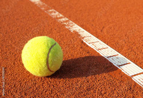 tennis ball on a tennis court © Željko Radojko