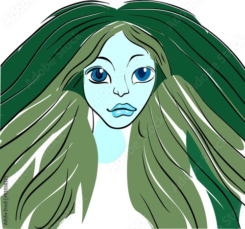 Portrait of mermaid