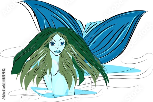 Portrait of mermaid
