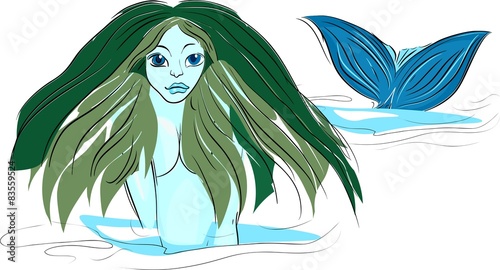 Portrait of mermaid