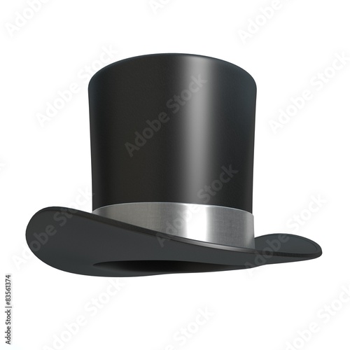 3d illustration of a top hat