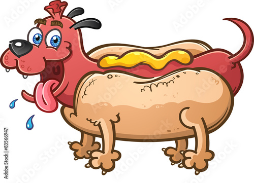 Pet Hot Dog Cartoon Character