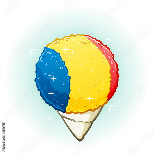 Snow Cone Cartoon Illustration
