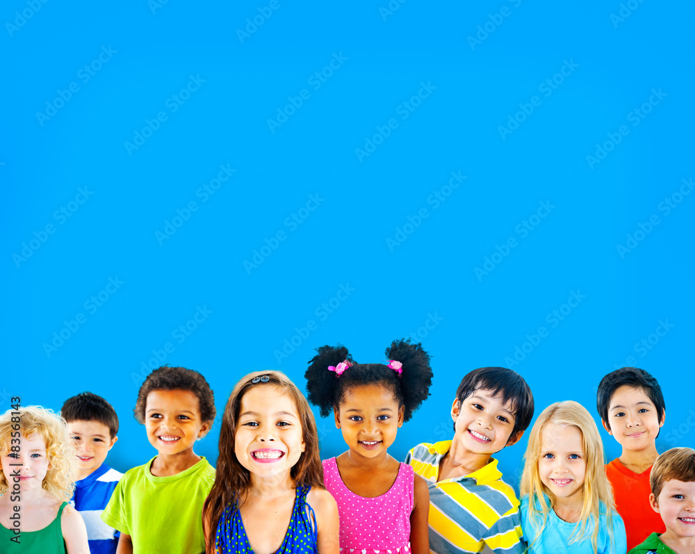 Diversity Children Friendship Innocence Smiling Concept Diversity Children Friendship Innocence Smiling Concept